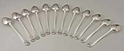 Scottish Georgian Silver Tablespoons (Set of 12, each individually numbered) - Francis Howden